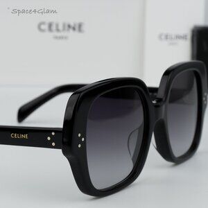 BRAND NEW Celine CL40241F 01B Black Smoke Gradient Oversized Women Sunglasses